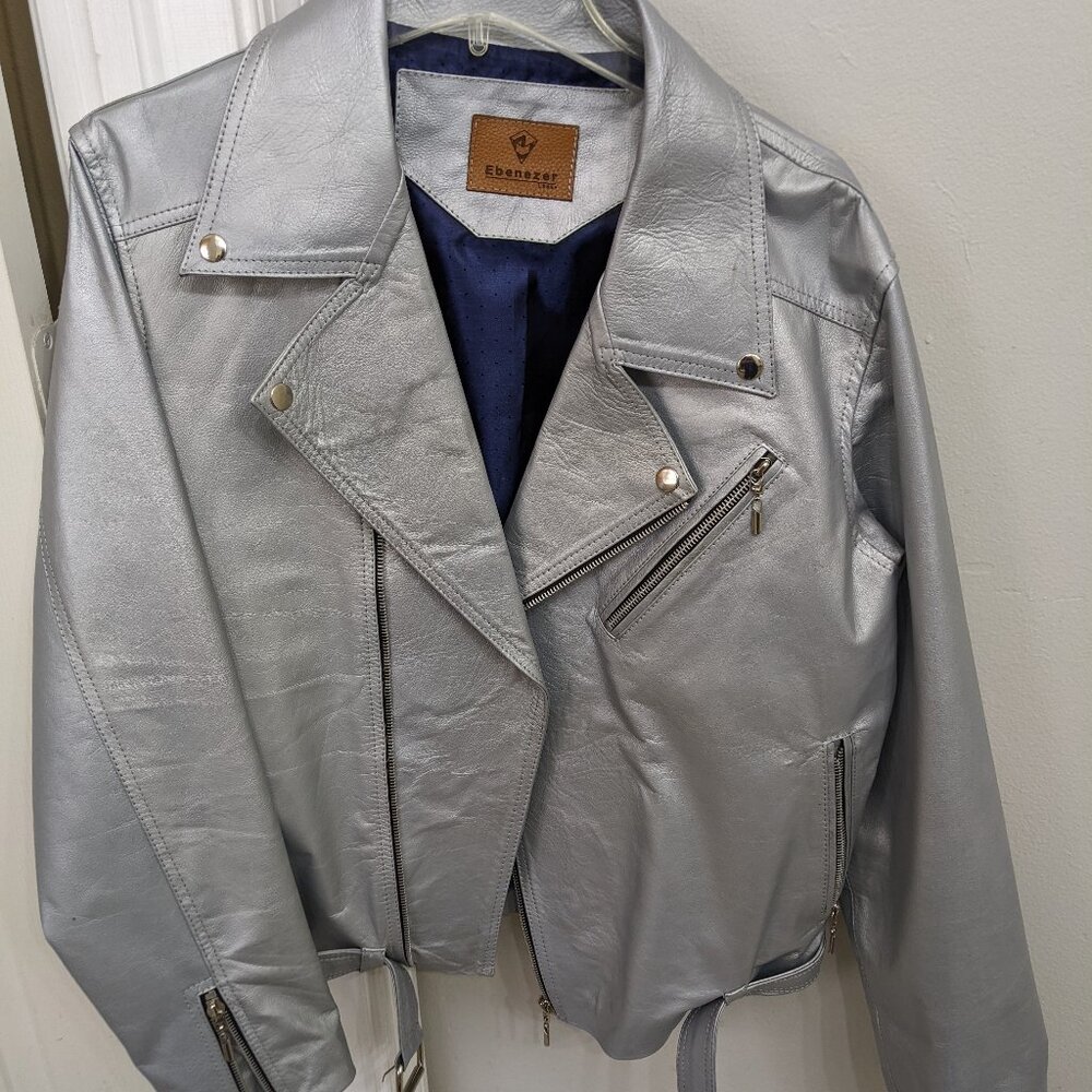 Silver Leather Jacket